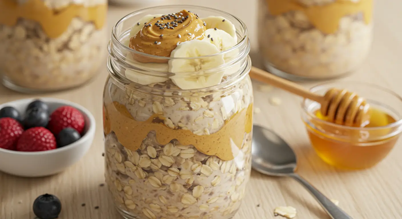 Peanut butter overnight oats