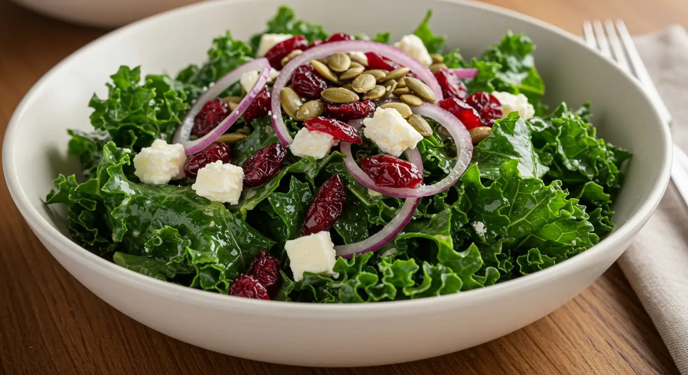 kale salad with cranberries