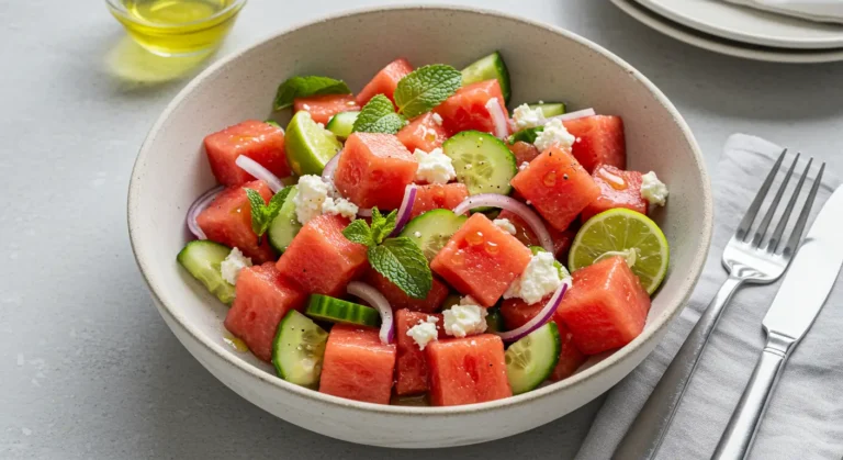 Watermelon cucumber salad