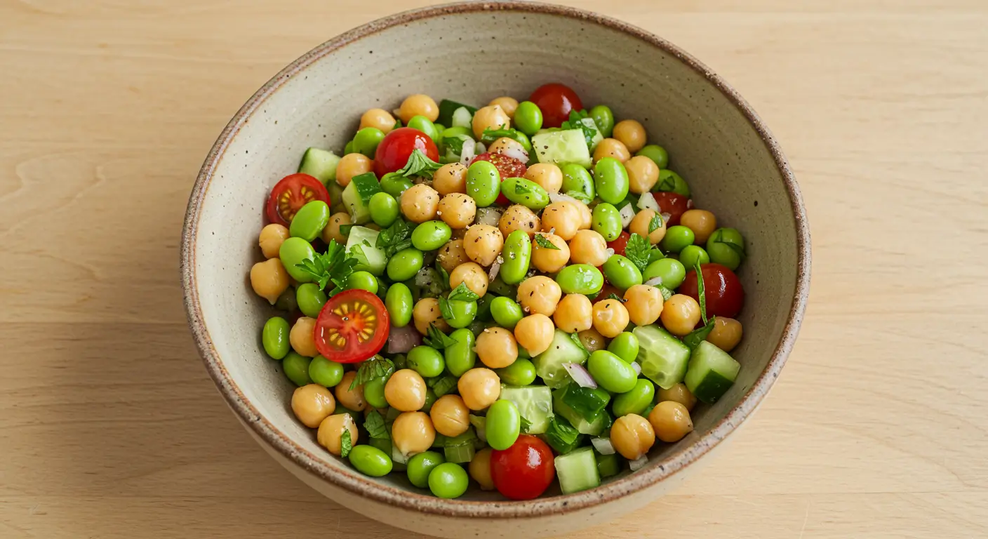 chickpea and edamame salad