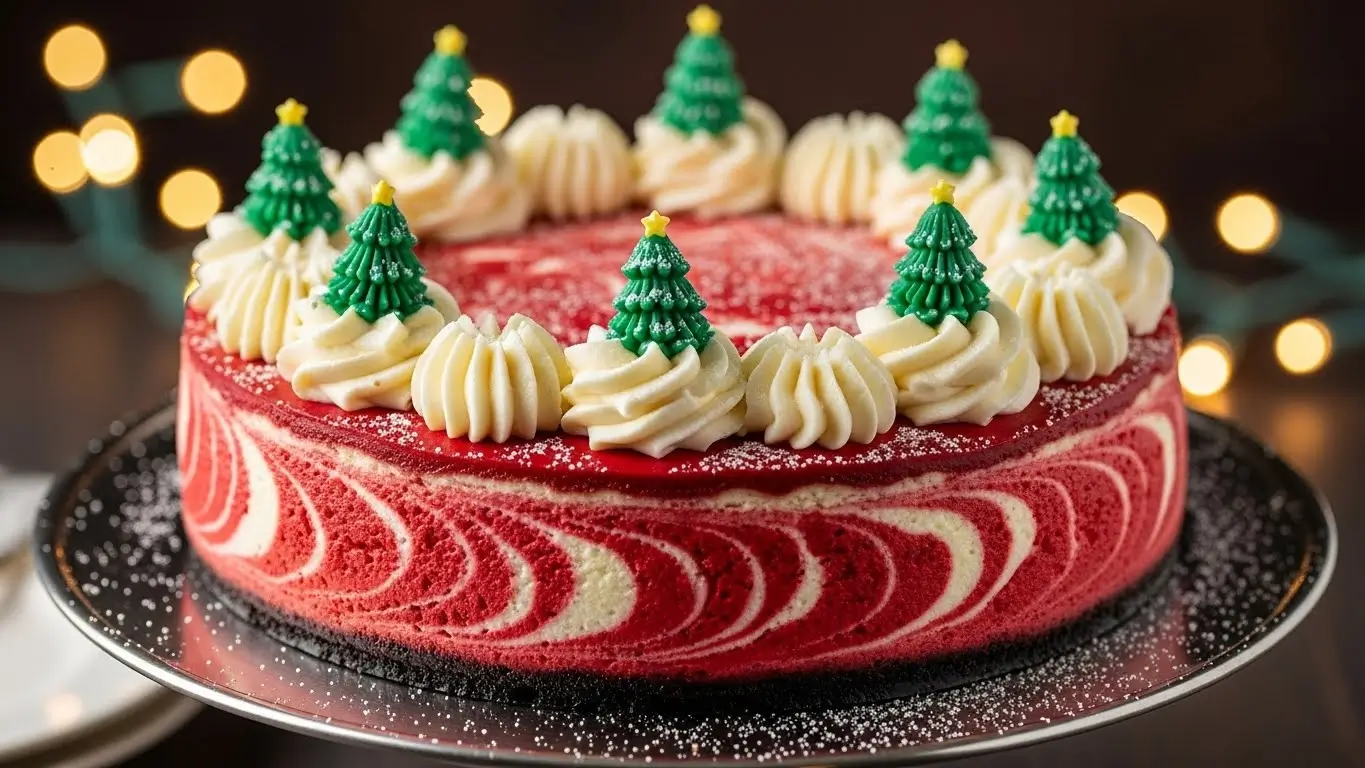 Christmas Red Velvet Cheesecake 1