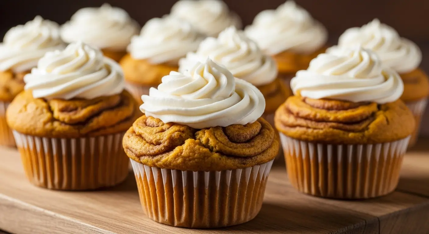 Pumpkin Cinnamon Roll Muffins
