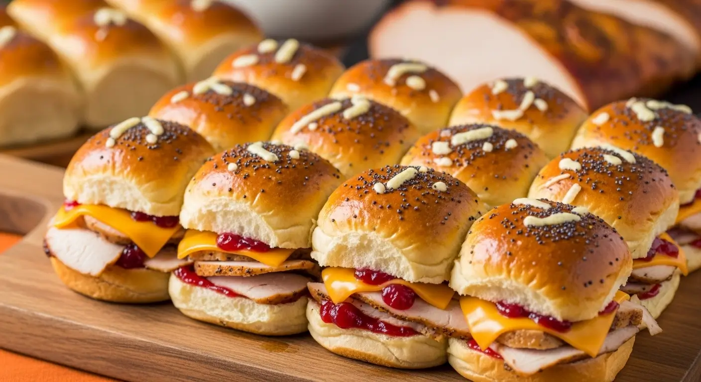 Thanksgiving turkey cranberry sliders