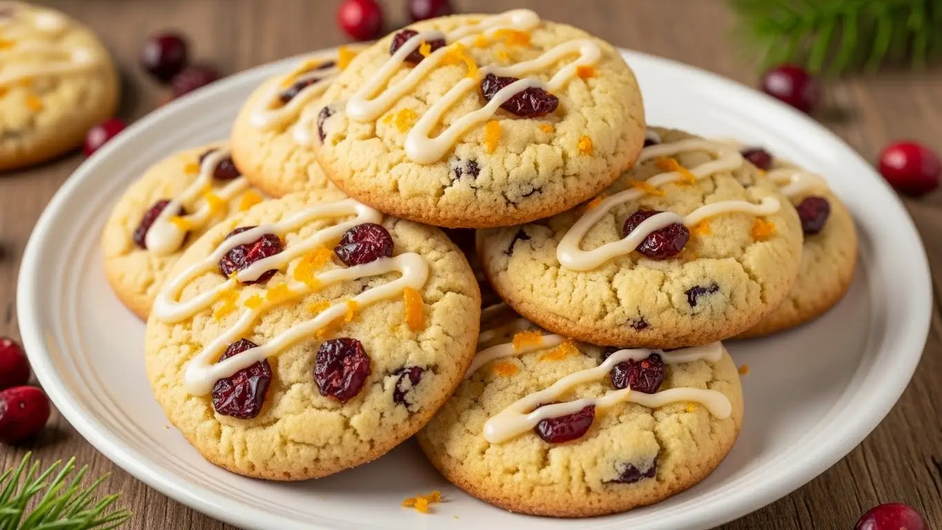 christmas cranberry orange cookies