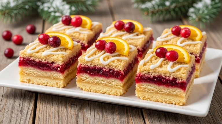 Christmas cranberry bars
