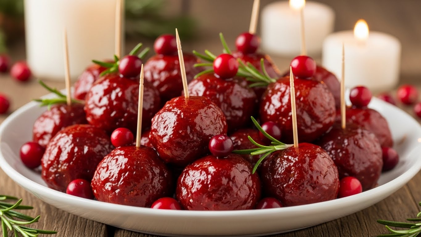 Christmas cranberry meatballs