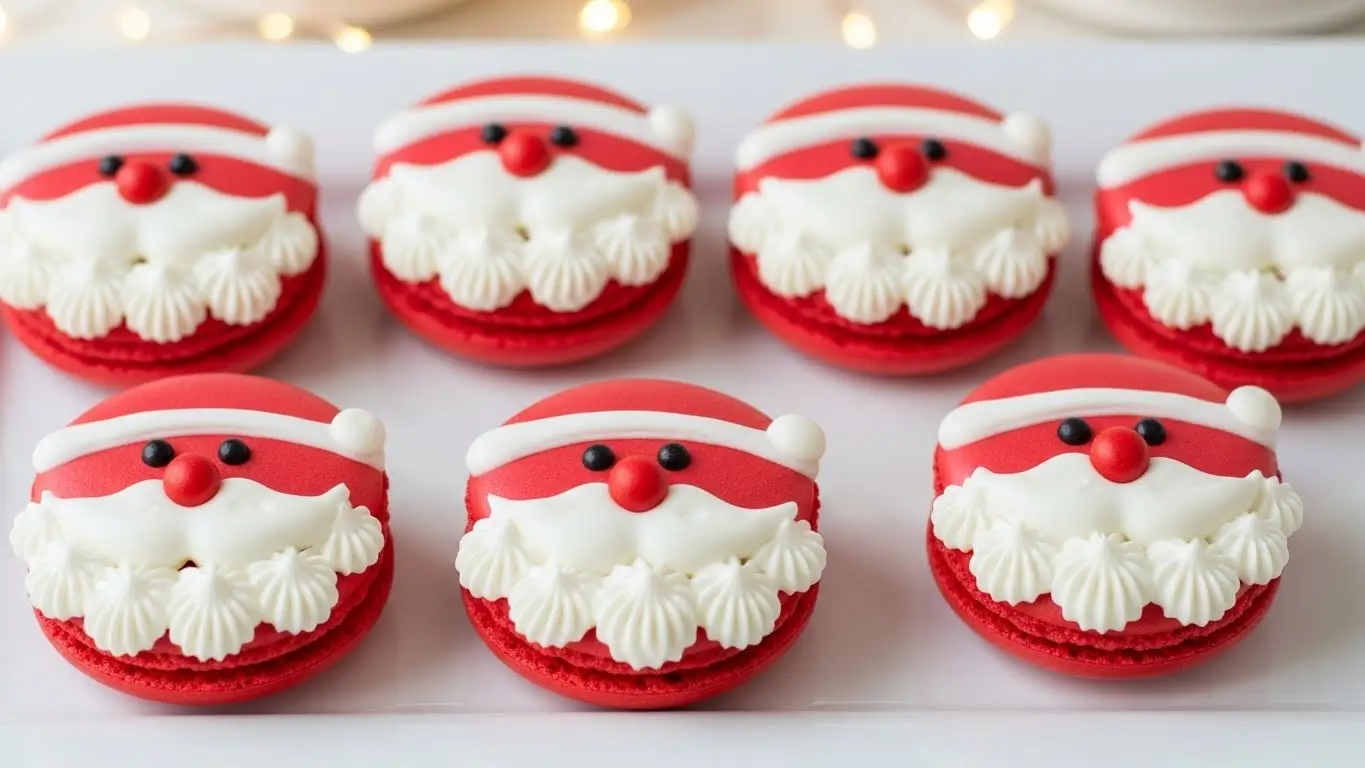 santa claus macarons
