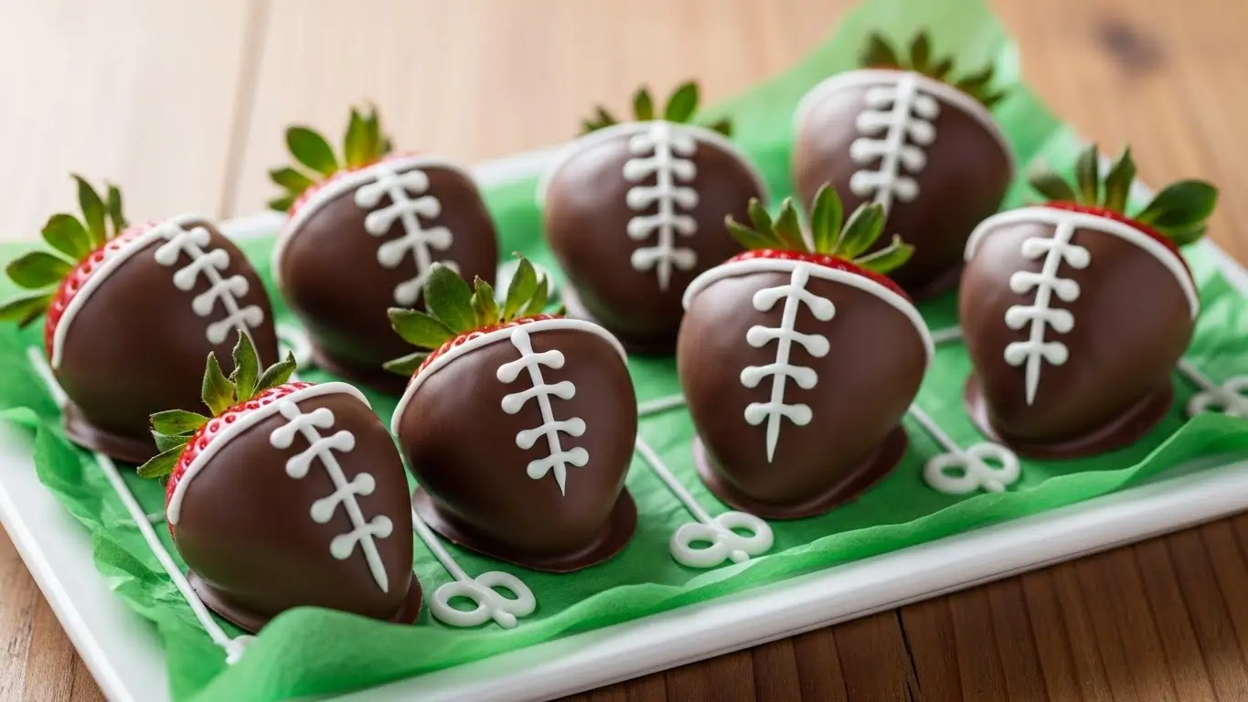 Football strawberries recipe
