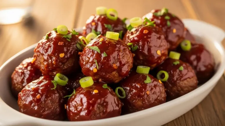 spicy BBQ meatballs