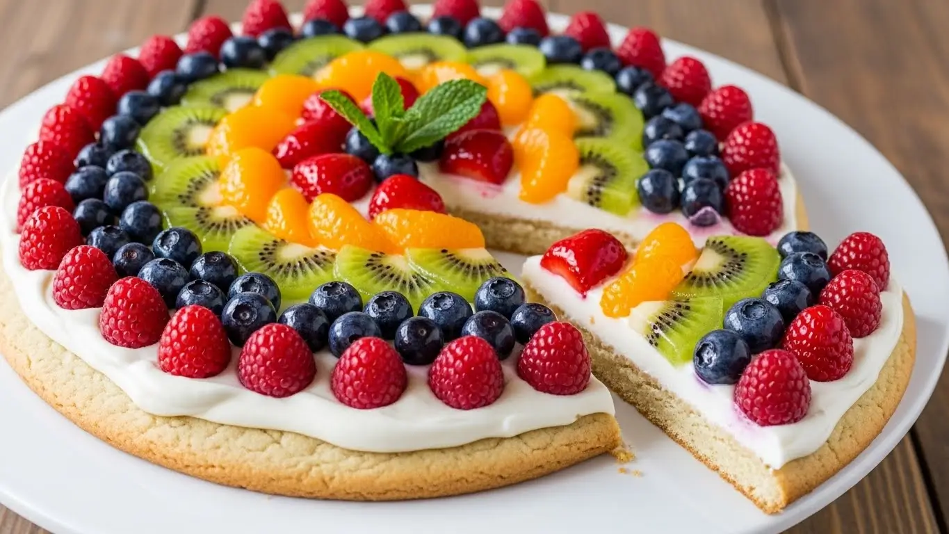 sugar cookie fruit pizza 2