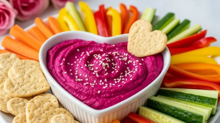 valentine beet hummus