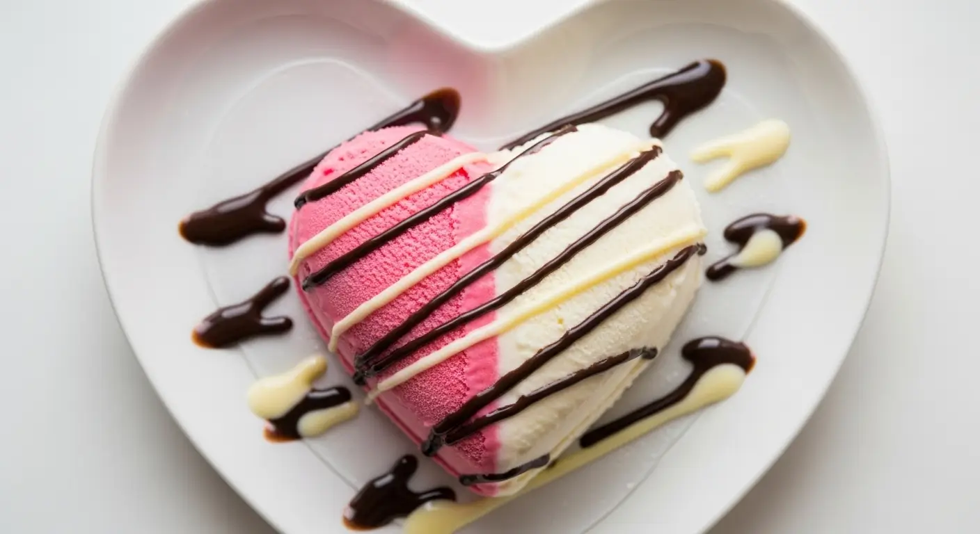 heart shaped ice cream