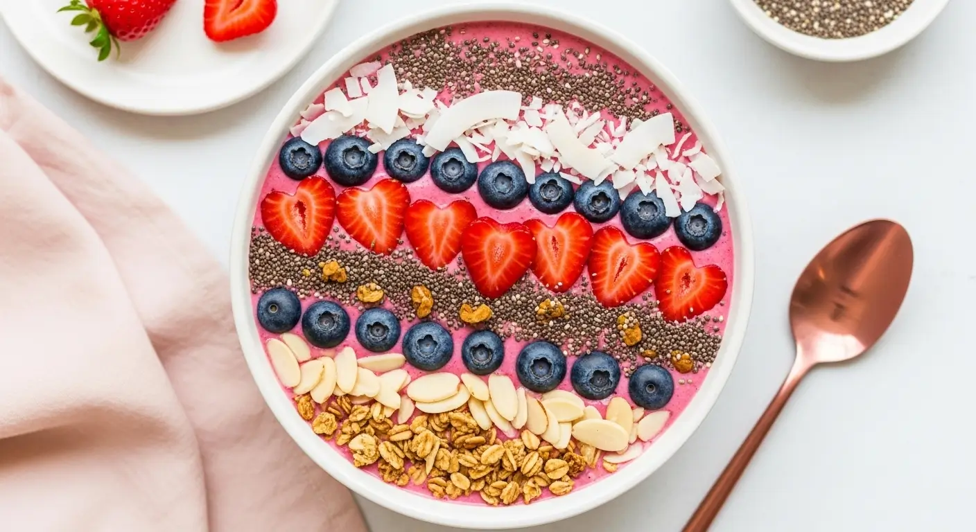 pink smoothie bowl