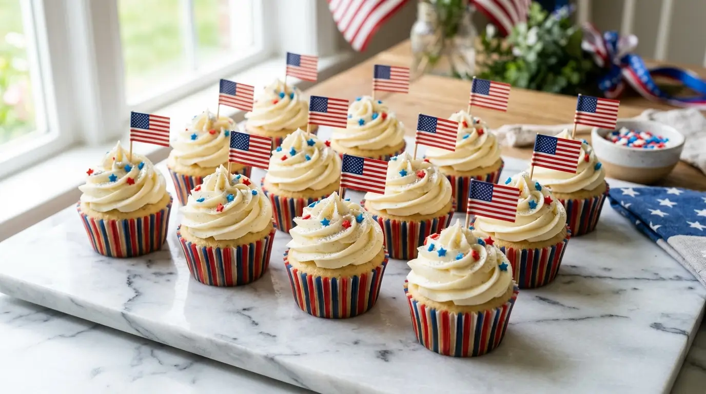 4th of july cupcakes