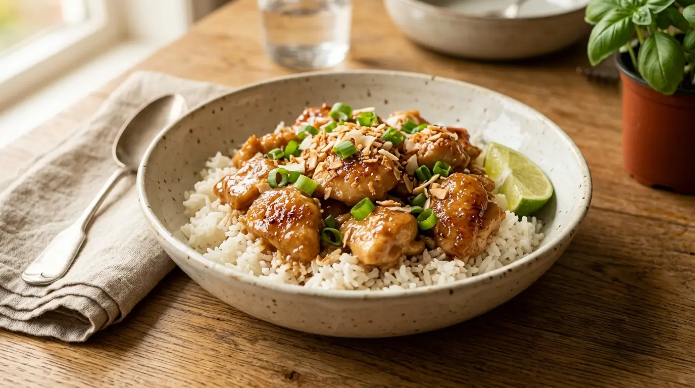 Coconut Chicken Rice Bowl