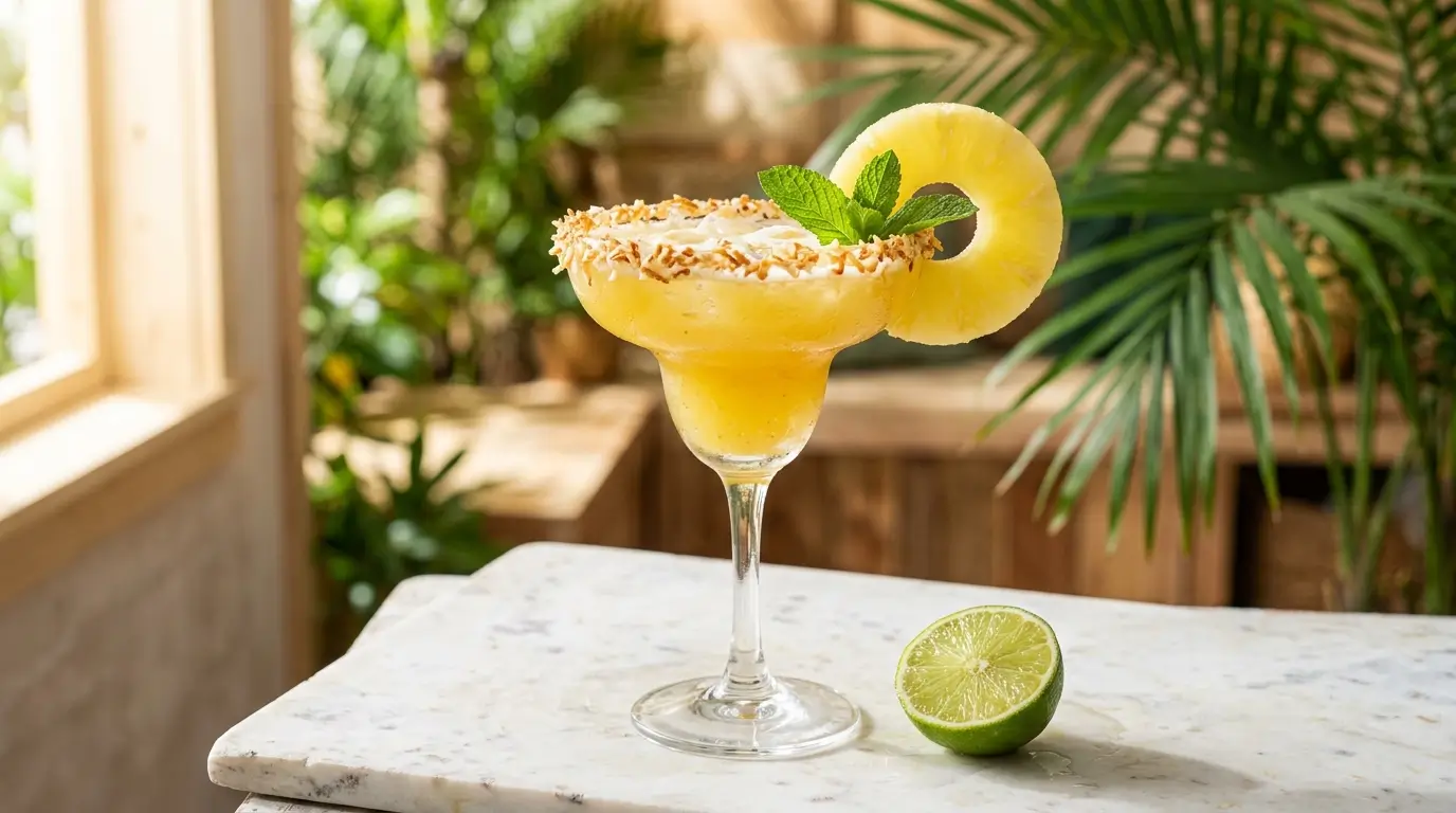 Pineapple coconut margarita