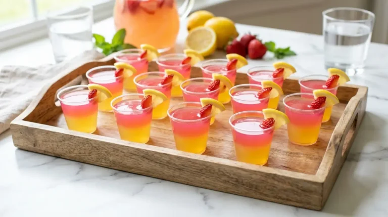 Strawberry lemonade jello shots