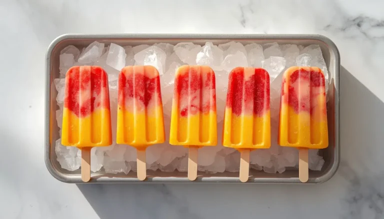 strawberry mango ice pops