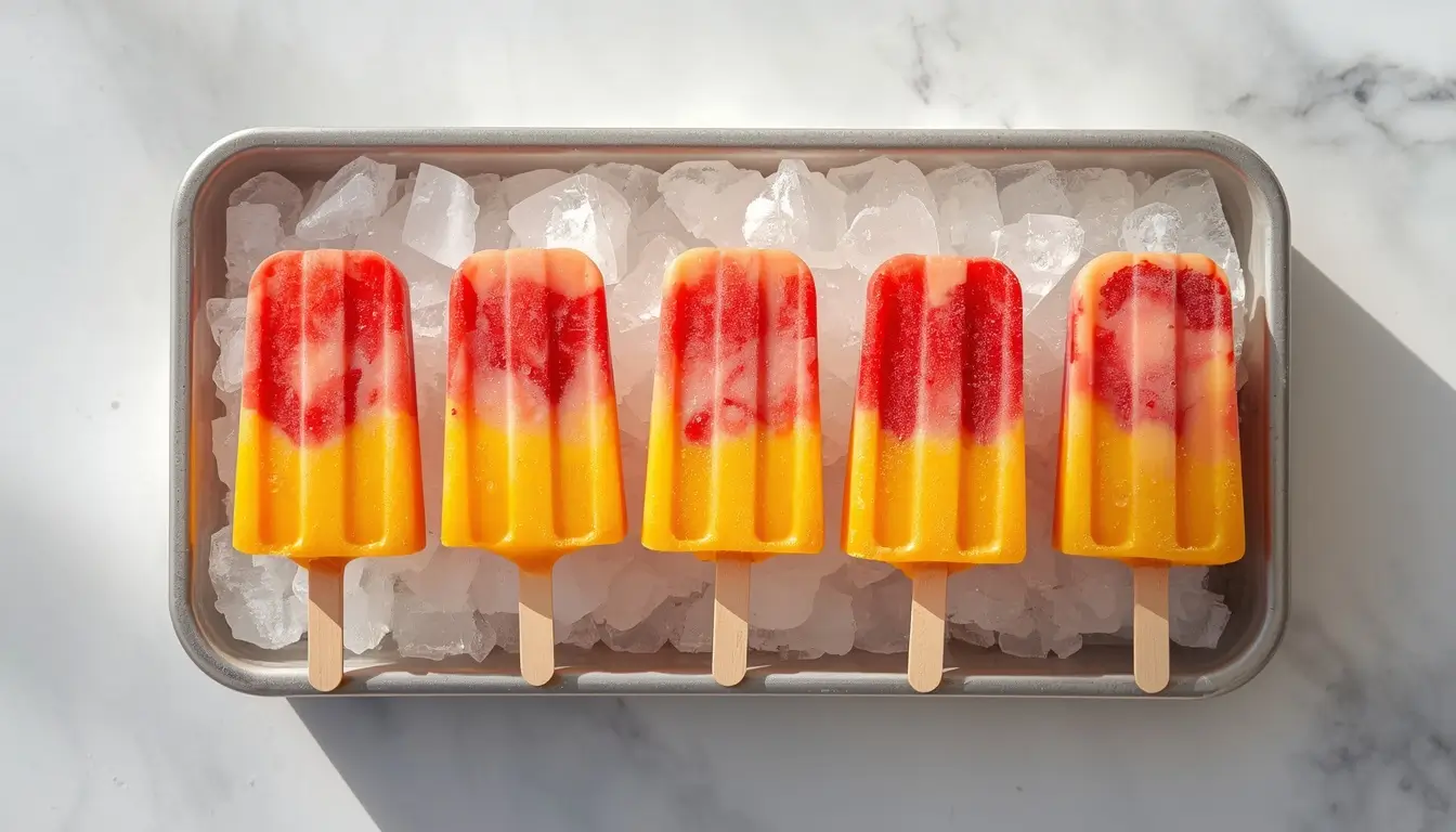strawberry mango ice pops