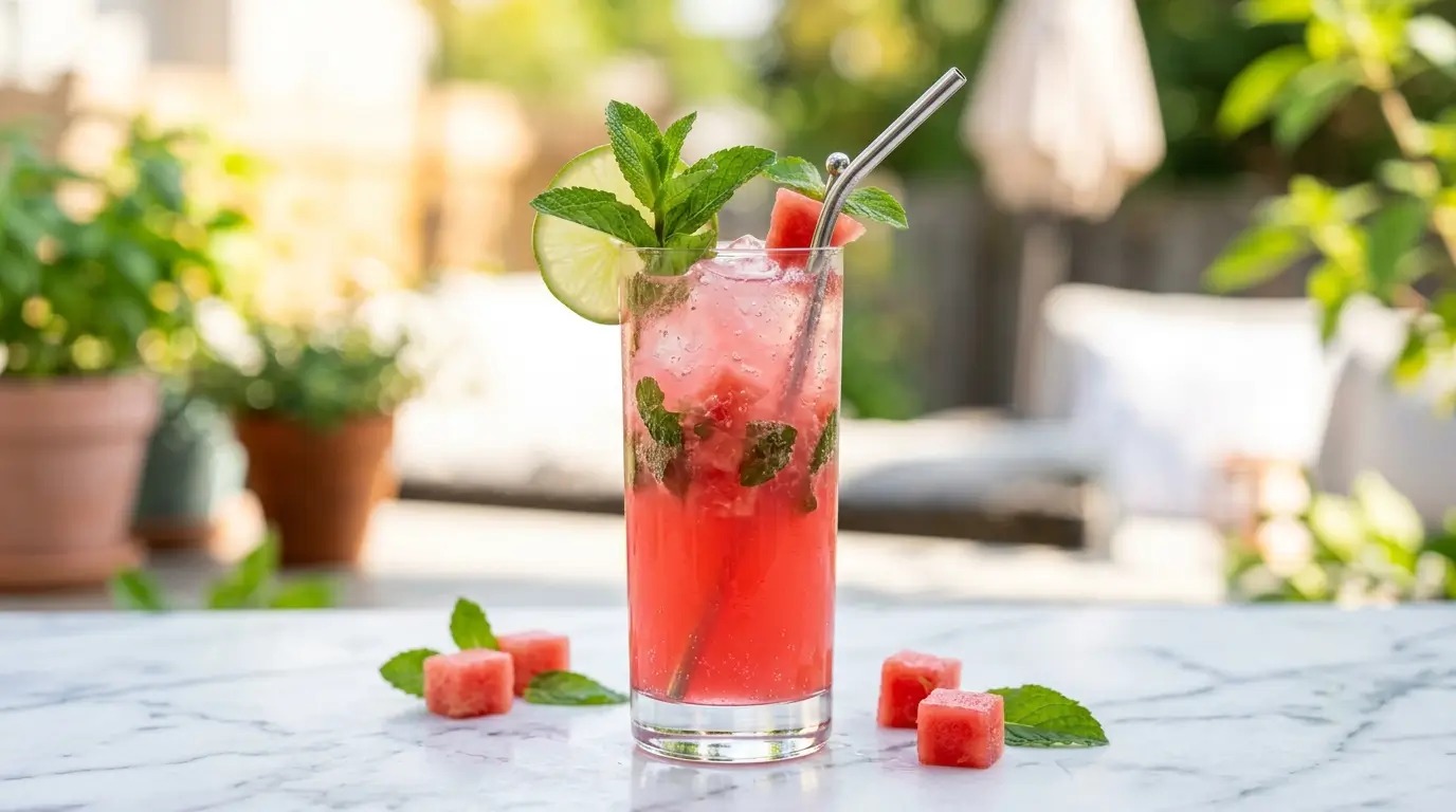 watermelon mojito mocktail