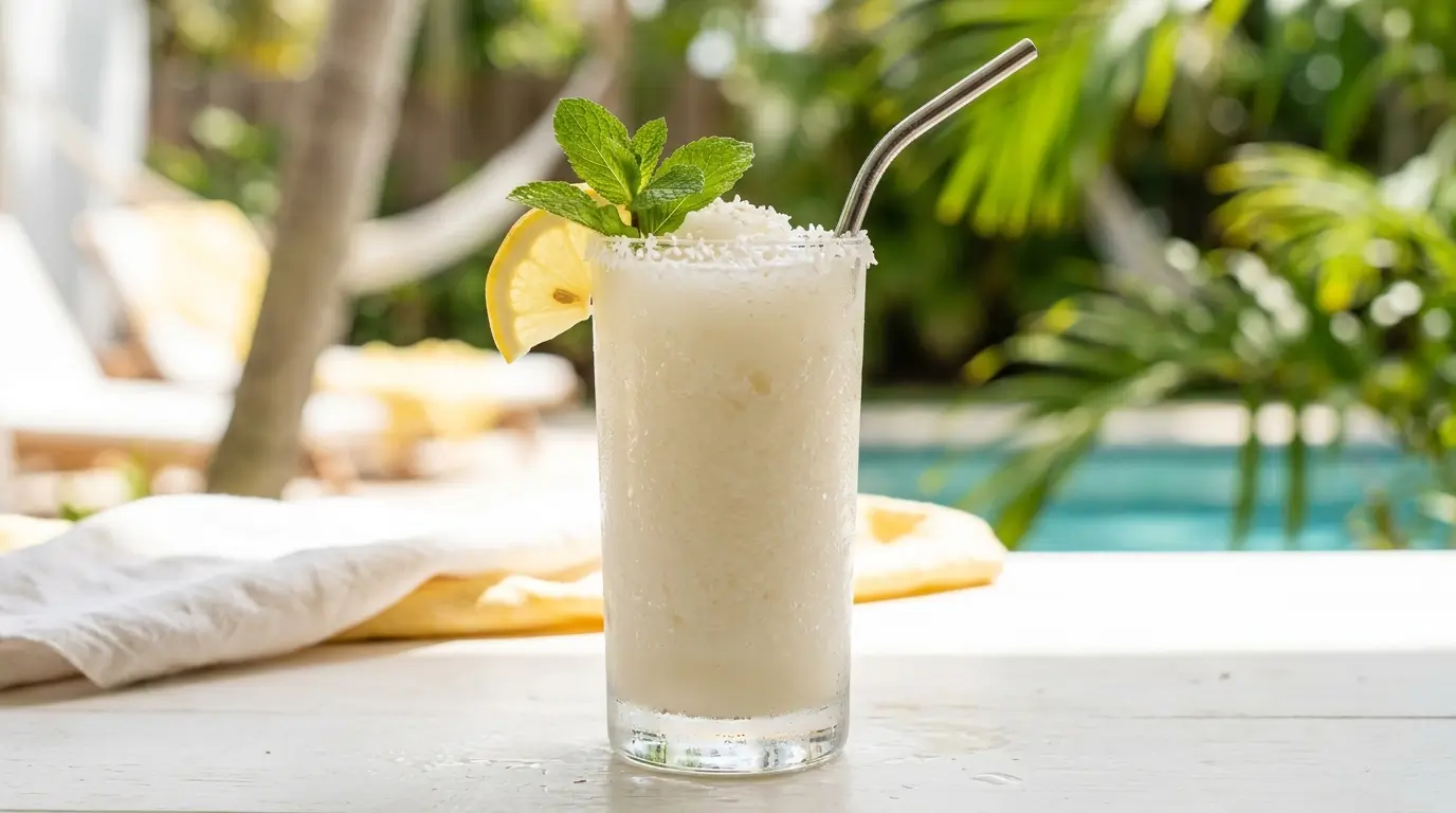 Frozen coconut lemonade