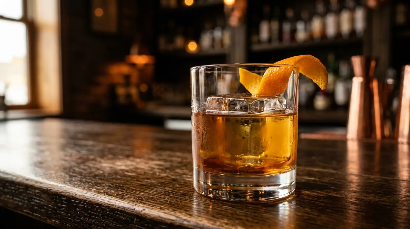 New fashioned cocktail