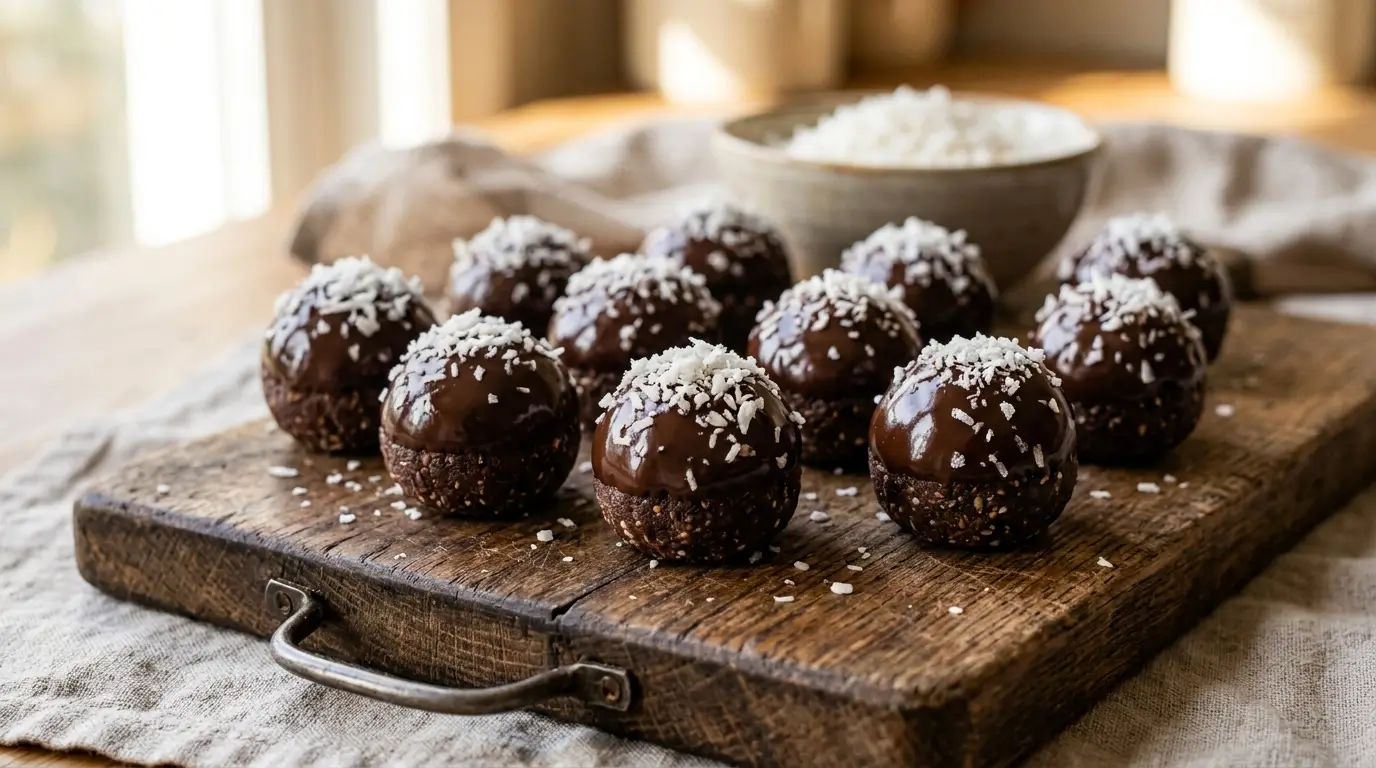 healthy chocolate coconut bites