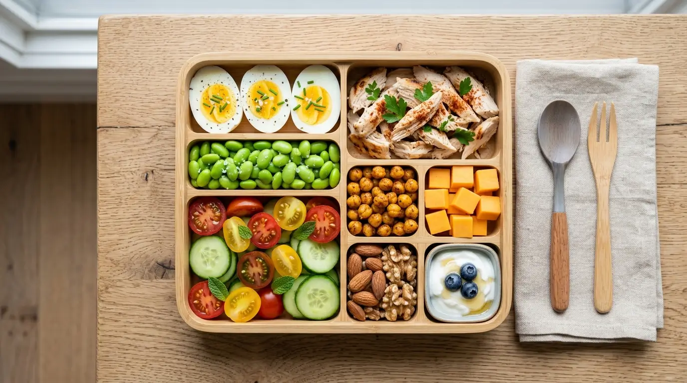 high-protein bento box