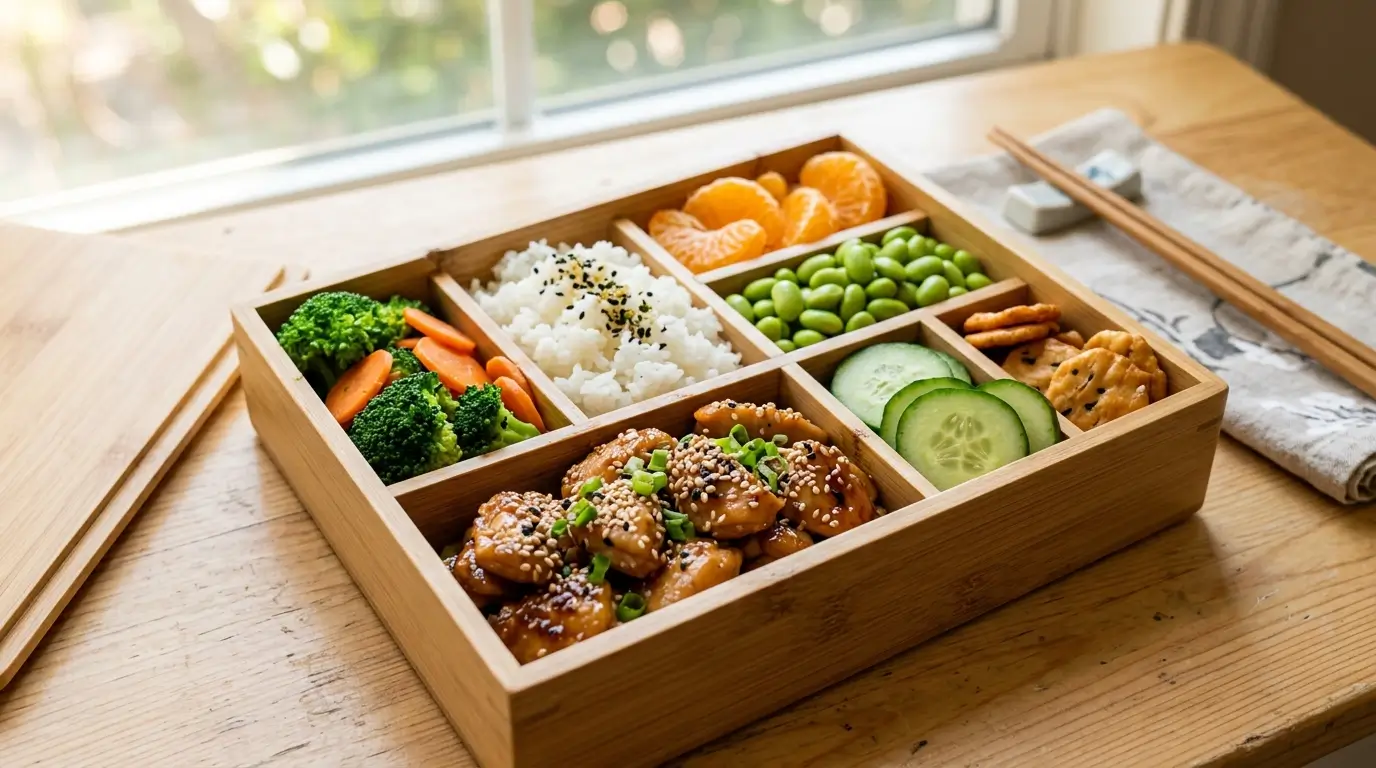 Sesame Chicken & Veggies Lunch Box