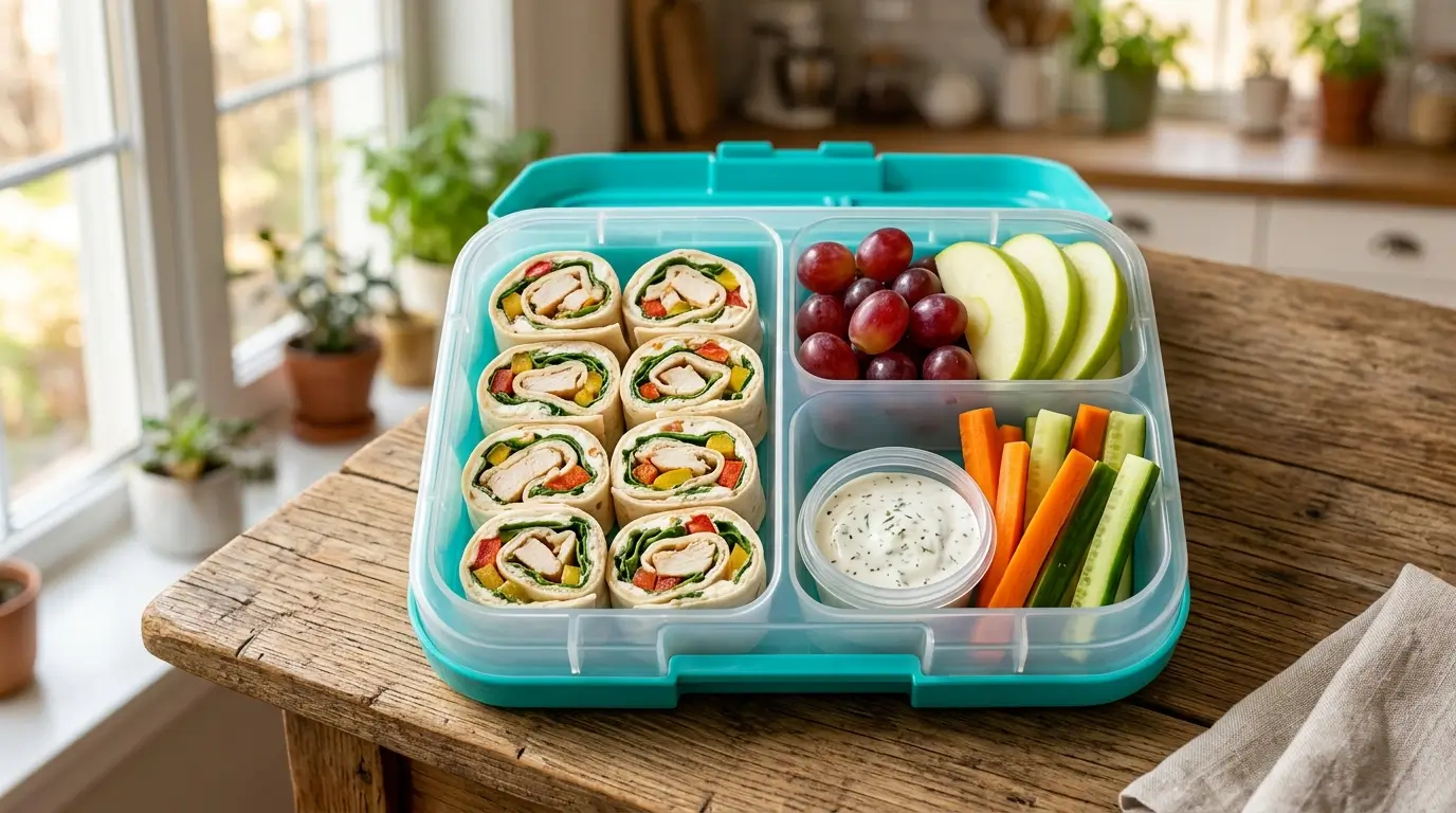 chicken wraps lunch box